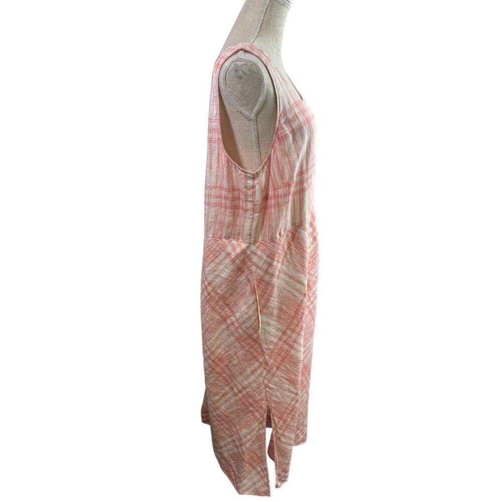 J Jill Love Linen Dress Maxi Pockets Womens Sz XL Lagenlook Coastal Beachy - Picture 5 of 13